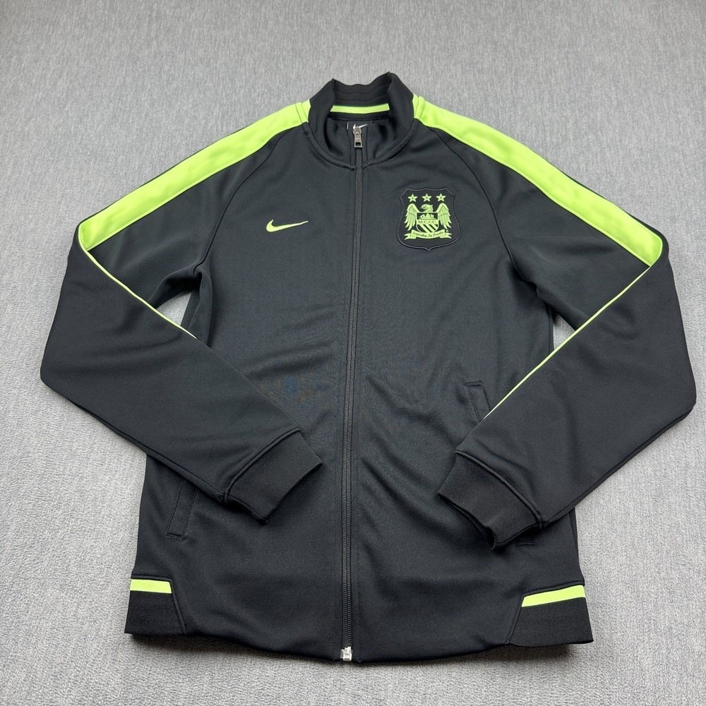 Nike Jacket Mens Small Black Manchester City Track Top Full Zip Football‎ Soccer